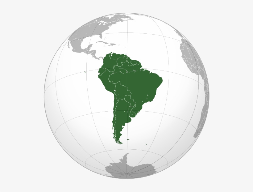 Map Of South America - South America Continent On Globe, transparent png