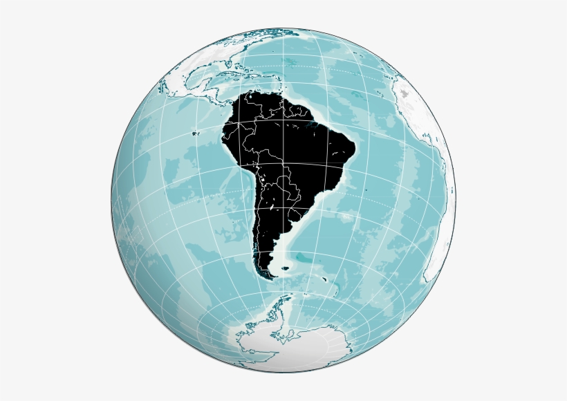 Orthographic Projection Of South America - South America Orthographic Projection, transparent png