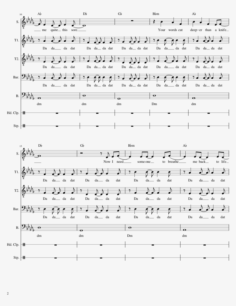 Stitches Sheet Music Composed By Alex Pradhan 2 Of - Take Me Home, transparent png