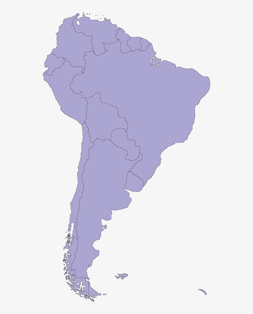 Simple South America Outline, transparent png
