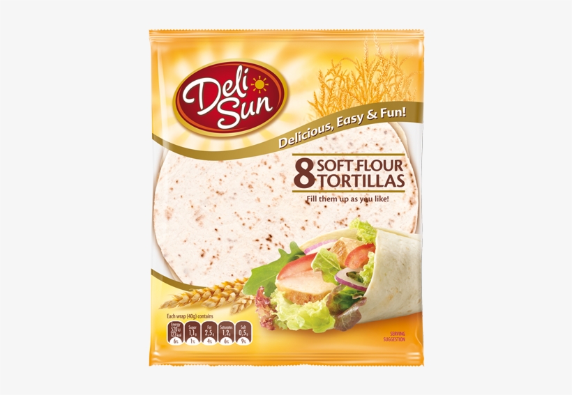 Delisun Tortillas De Trigo 320g - Tortilla Wrap Online, transparent png