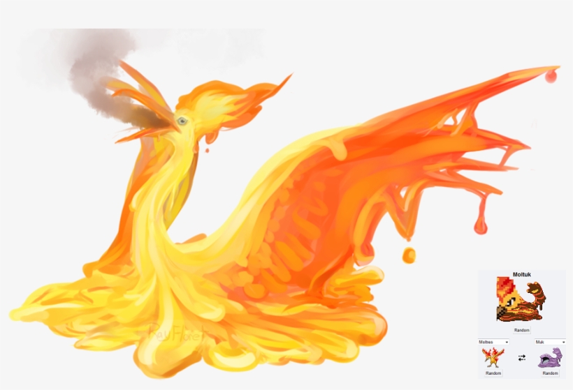 Poke-fusion - Moltuk - Pokemon Bird Fusion, transparent png