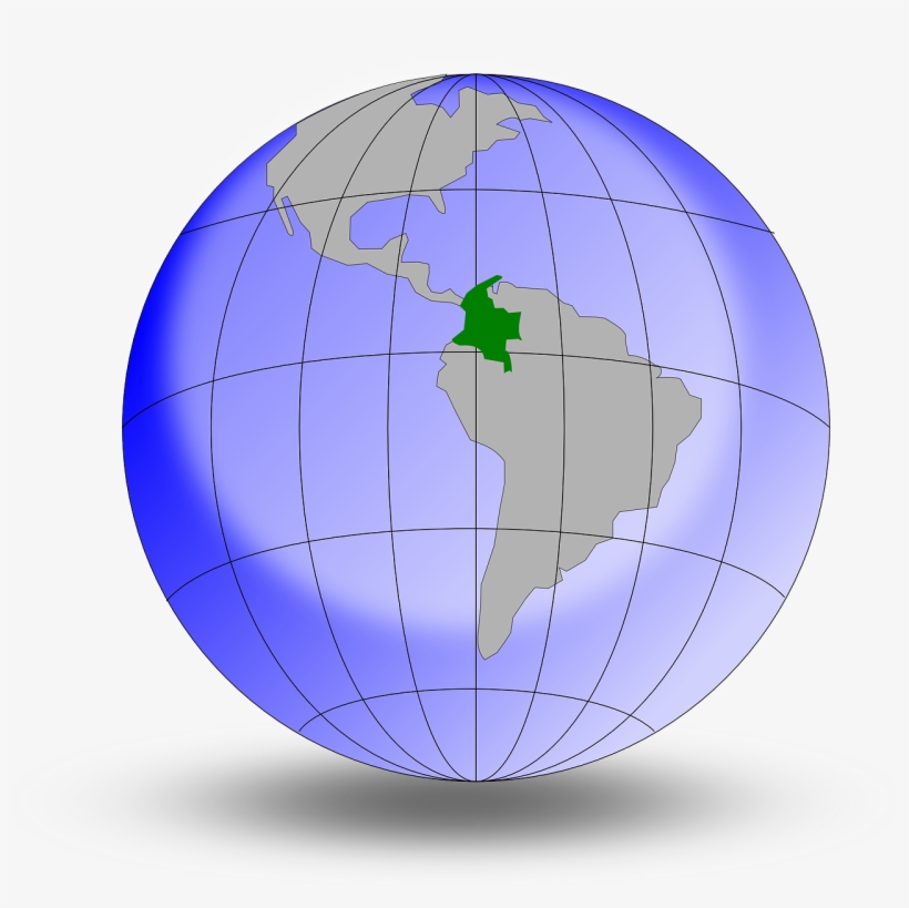 Colombia, Earth, Globe, World, South America, Geography - Colombia On The Globe, transparent png