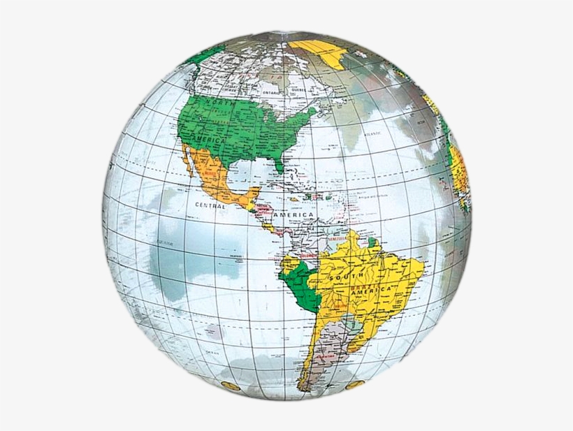 Globe Inflatable America And South America Png Image - Castle Toys Inflatable World Globe Clear Learning, transparent png