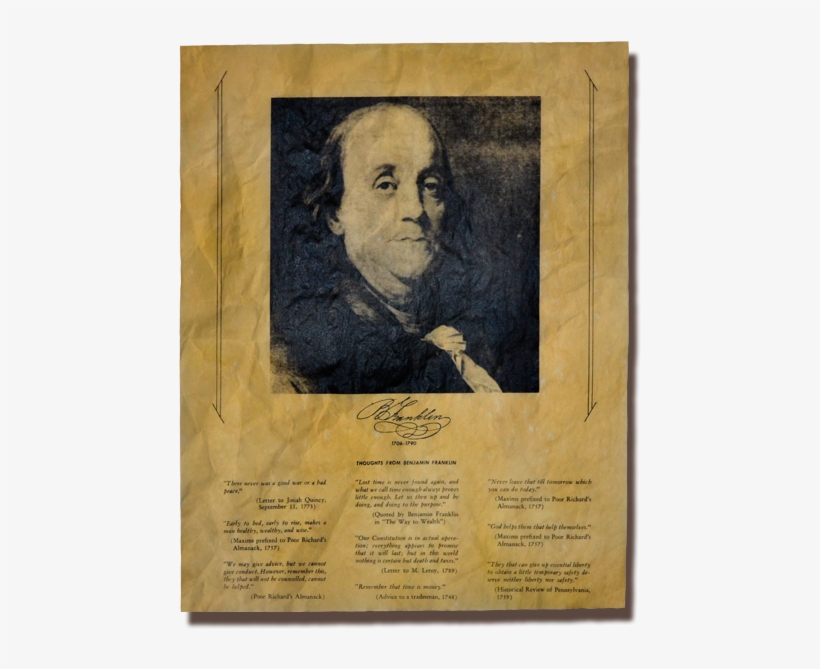 Thoughts From Benjamin Franklin - Benjamin Franklin, transparent png