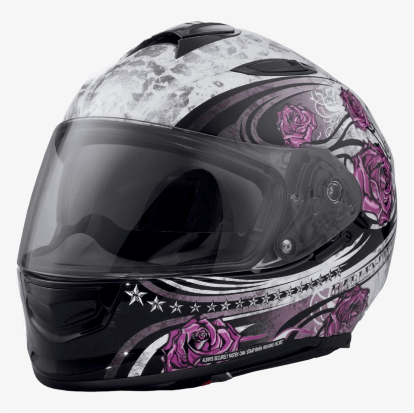 Ladies Harley Full Face Helmet, transparent png