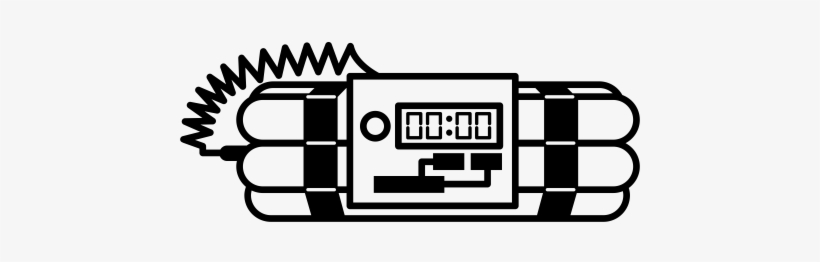 Time Bomb Black And White, transparent png