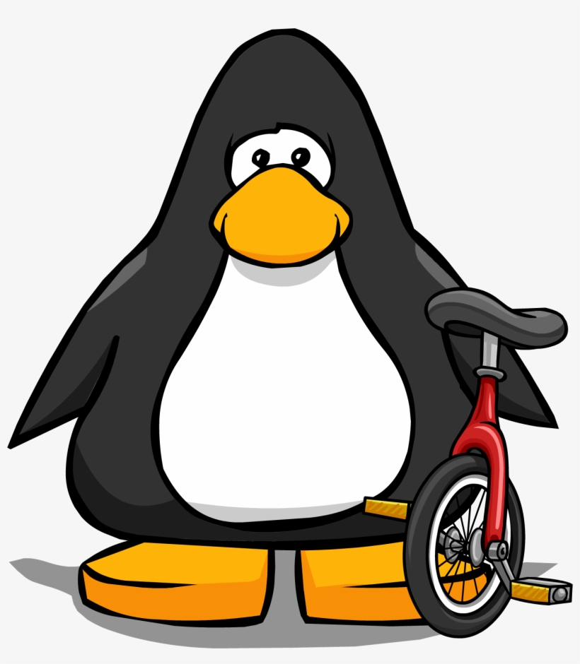 Unicycle In A Player Card - Penguin With Hard Hat, transparent png