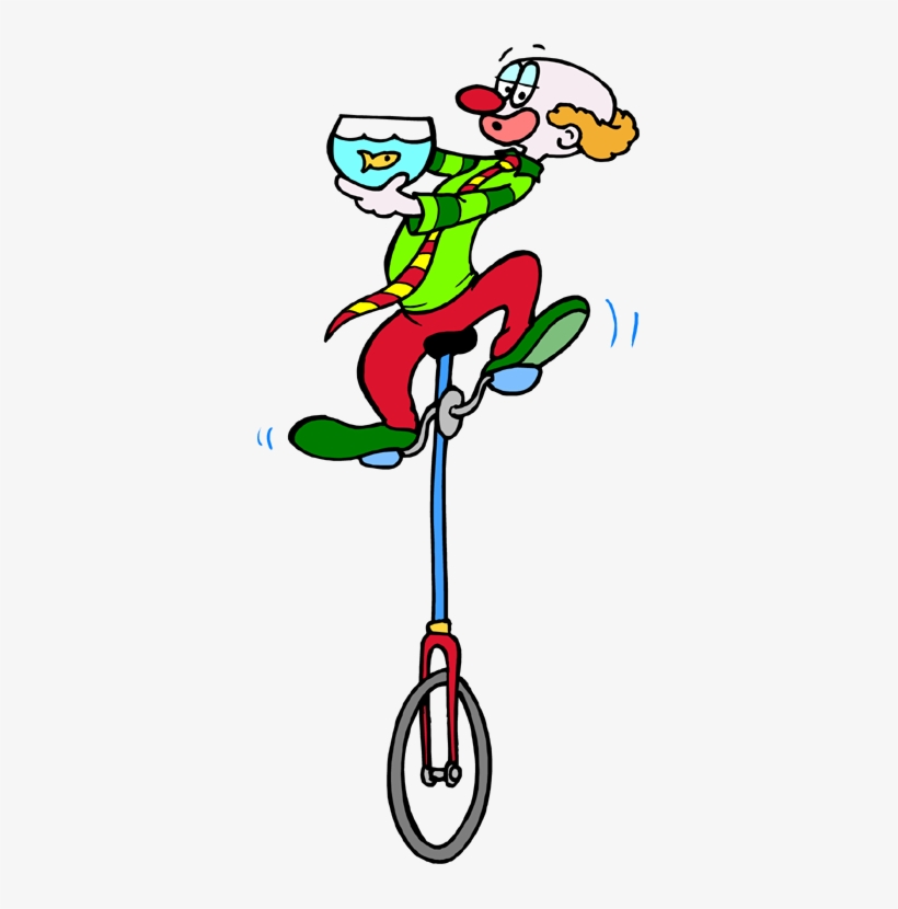 I - Clown On Tall Unicycle, transparent png