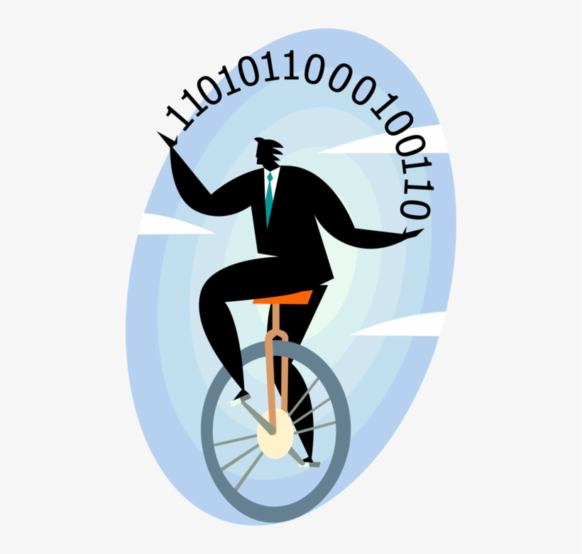 Vector Illustration Of Businessman On Unicycle Juggling - Номинальные И Реальные Макроэкономические Показатели, transparent png