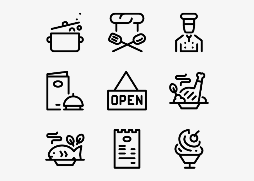 Restaurant Elements - Icons Contact, transparent png