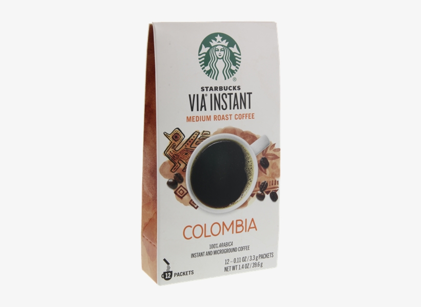 Starbucks Via Instant Medium Roast Coffee Colombia - Starbucks Via Instant, transparent png