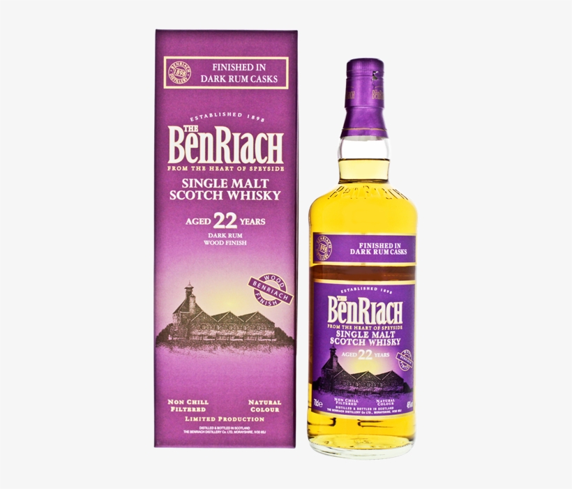 Benriach 22yo Dark Rum Finish Non Chill Filtered Online - Benriach 22 Year Old / Moscatel Finish Speyside Whisky, transparent png
