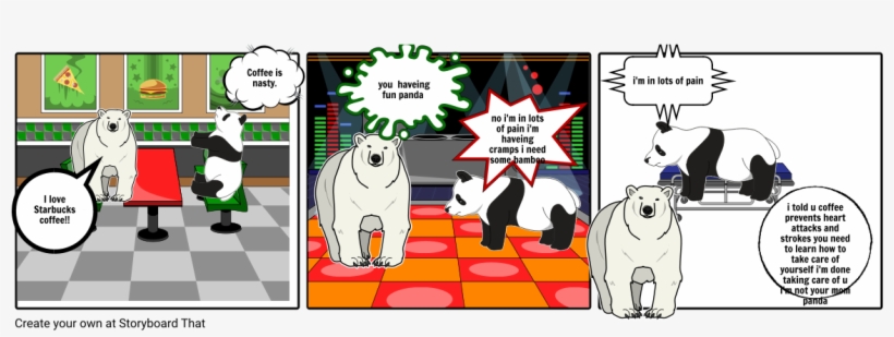 Two Bears And Coffee - Cartoon, transparent png
