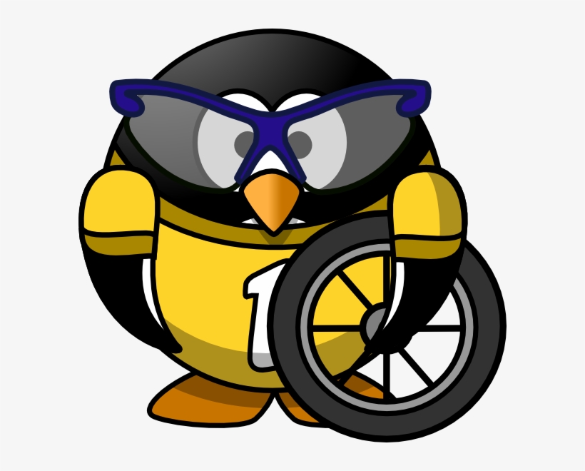 How To Set Use Bicyclist Penguin Svg Vector, transparent png