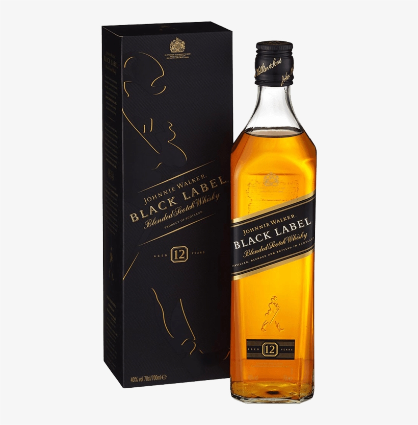 Johnnie Walker Black Scotch - Johnnie Walker Black Label 700ml, transparent png