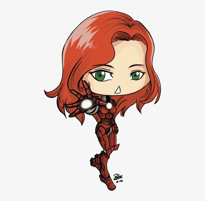 Svg Transparent Stock Pepper Potts Character Of The - Iron Man Girl Chibi, transparent png