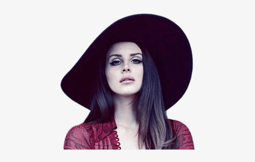 Lana Del Rey Round Black Hat Png - Lana Del Rey Music Star Art 32x24 Poster Decor, transparent png