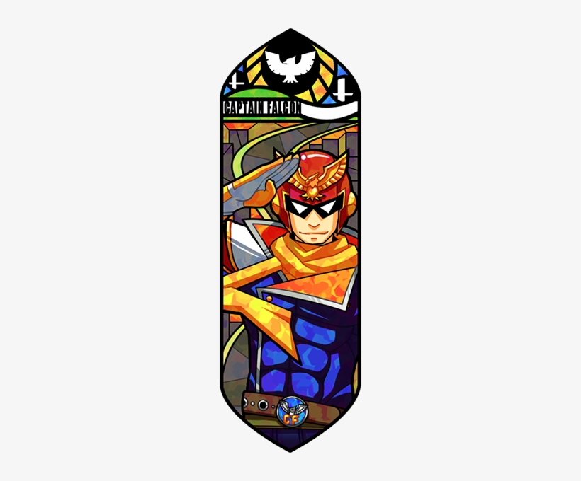 Captain Falcon By Quas-quas - Captain Falcon Stained Glass, transparent png