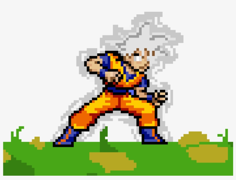 Mastered Ultra Instinct Goku - Goku Mastered Ultra Instinct Pixel Art, transparent png