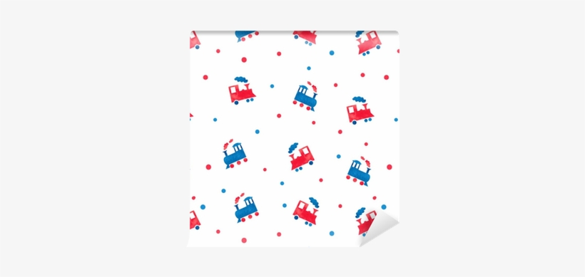 Watercolor Toy Trains Seamless Pattern - Watercolor Painting, transparent png