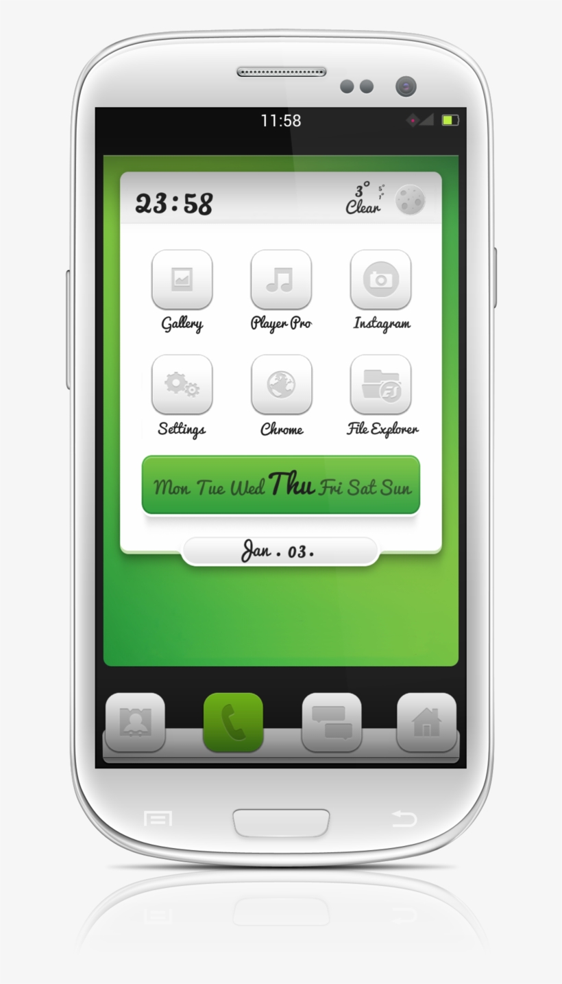 Green And White - Smartphone, transparent png