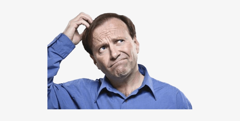 Confused Senior Citizen Png Clip Art - Scratching Head, transparent png