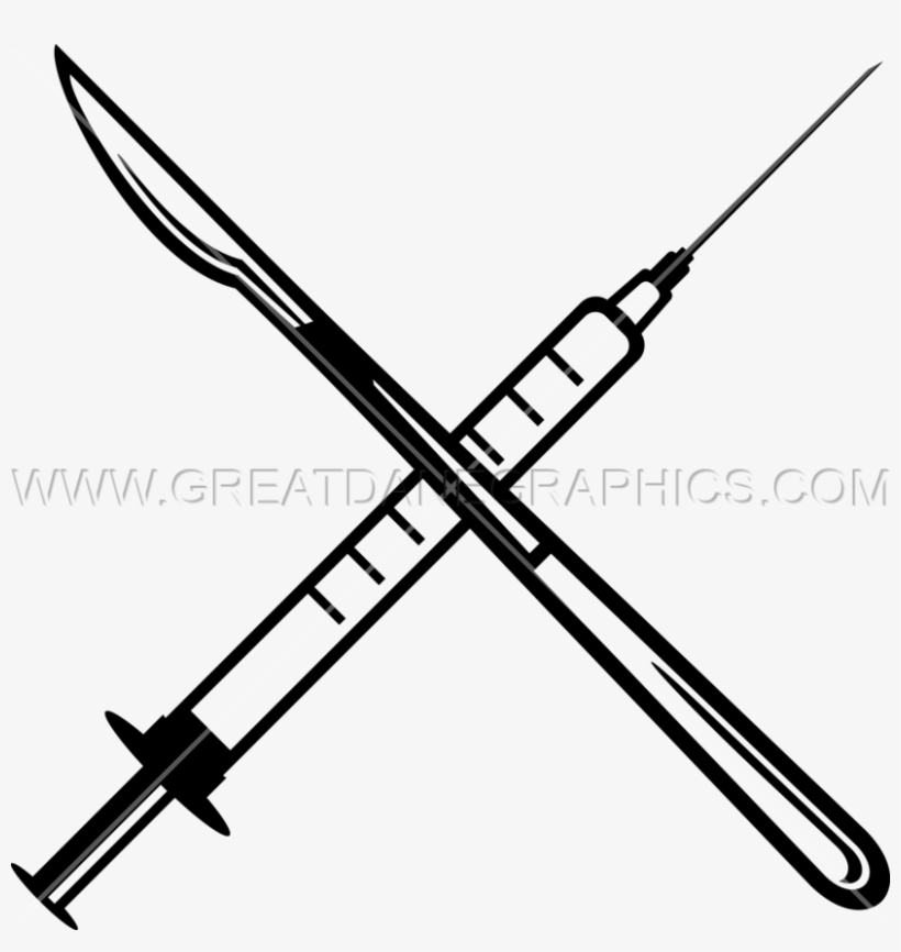 Scalpel & Needle - Clip Art, transparent png