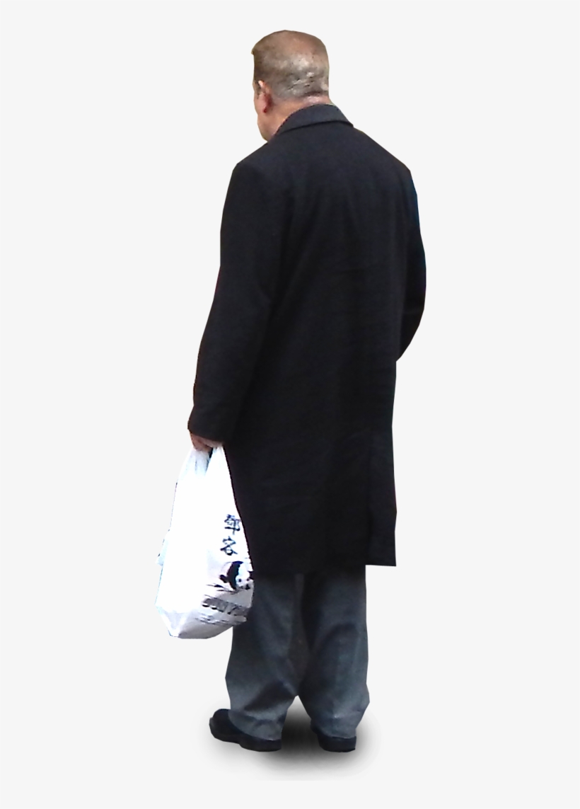 Old Film Texture Png Download - Old Man In Suit Back, transparent png