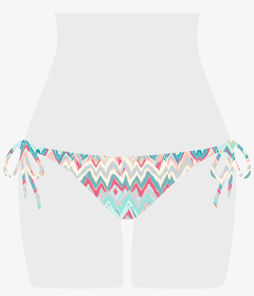 Pastel Zigzag Dallas Bikini Bottom, transparent png