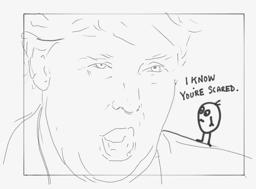 Trump - Line Art, transparent png