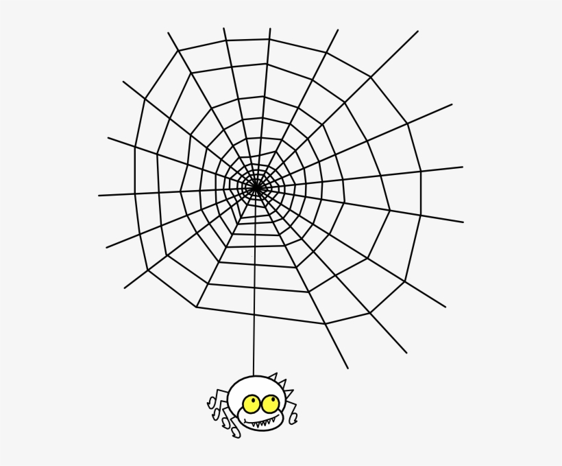 Ragno The Spider With A Simple Web Clip Art - Symmetries Of Spider Webs Math Ia, transparent png