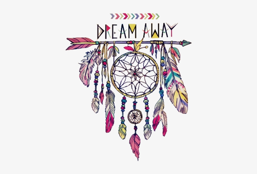 Dreamcatcher Feathers Arrow Words Sayings Quotes Sticke - Dream Catcher Dream Away, transparent png
