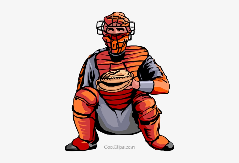 Baseball Catcher Royalty Free Vector Clip Art Illustration Baseball