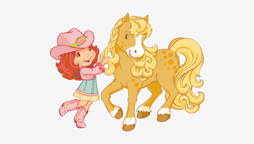 Svg Free Stock Strawberry Shortcake And - Cartoon Strawberry Shortcake Horse, transparent png