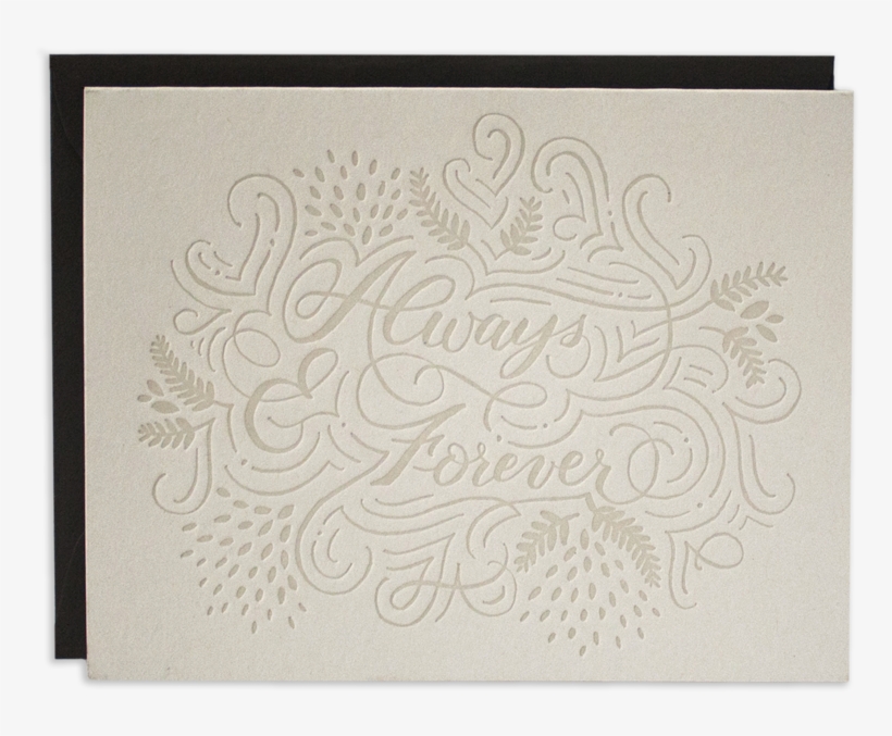 Always And Forever Letterpress Card 1 V=1474837501 - Letterpress Printing, transparent png