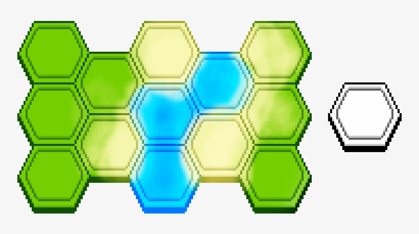 My Hex Grid With Splotchy Colors - Diagram, transparent png