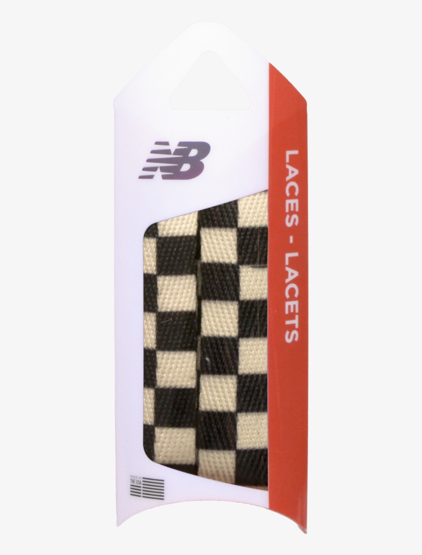Nb 3/4"printed Black & White Checkerboard Shoelace - New Balance, transparent png