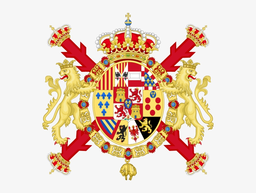 Versión Común Mostrada En Las Banderas De Los Regimientos - Royal Coat Of Arms Spain, transparent png