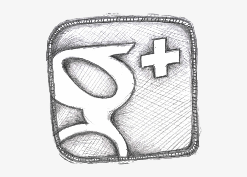 Google Plus Icon Sketch Clipped Rev - Cross, transparent png