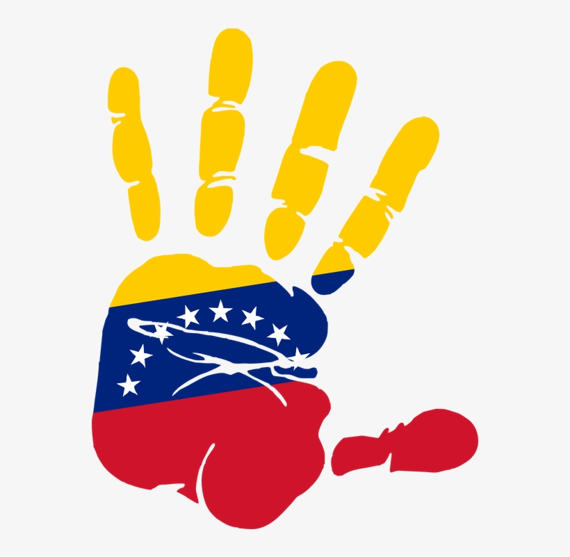 Venezuela Png - Hand Print Clip Art Black And White, transparent png