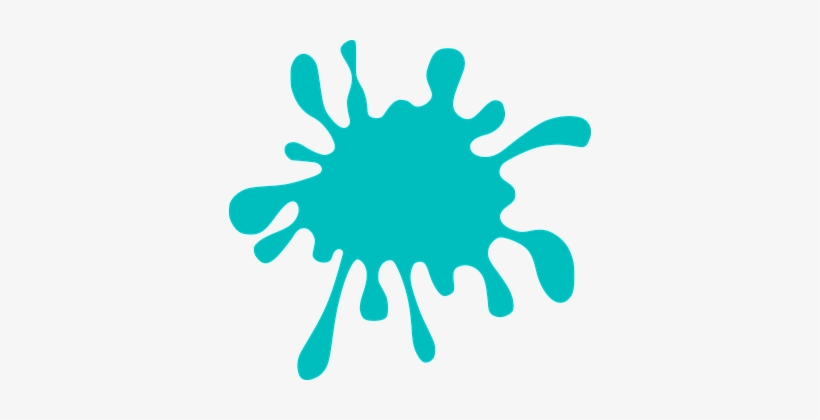 Paint Turquoise Splat Art Abstract Shape M - Black Paint Splatter Clip Art, transparent png