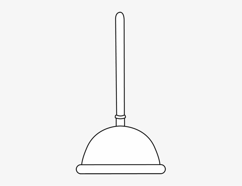 Black And White Toilet Plunger - Plunger Clipart Black And White, transparent png