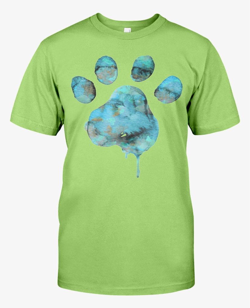 Blue Watercolor Paw - Post Malone Beautiful Boobies Shirt, transparent png