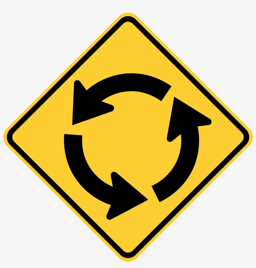 File - Mutcd W2-6 - Svg - Roundabout Sign, transparent png