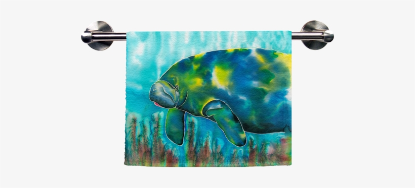 Mo The Manatee Hand Towel - Live Free Mo The Manatee Glass Cutting Board, transparent png