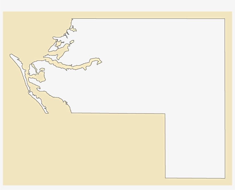 A Plain Frame Map Of Manatee - Manatee, transparent png