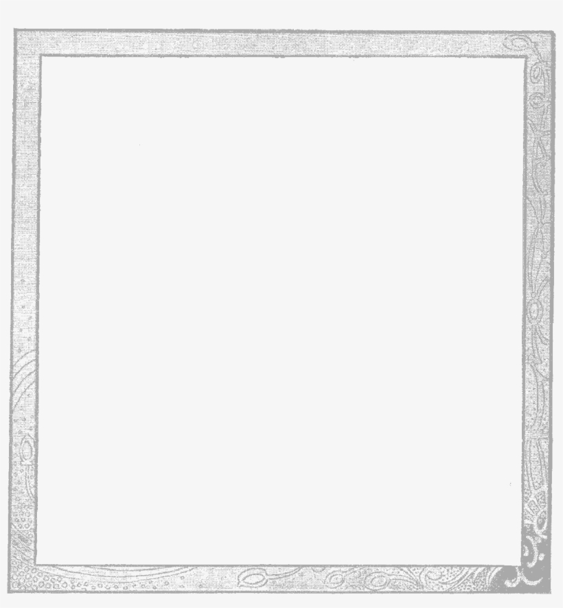 Digital Frame Clip Art Gray Scale - Simple Page Border For Word, transparent png