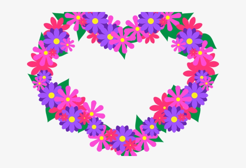 Purple Flower Clipart Purple Heart - Unicorn Heart Stickers, transparent png
