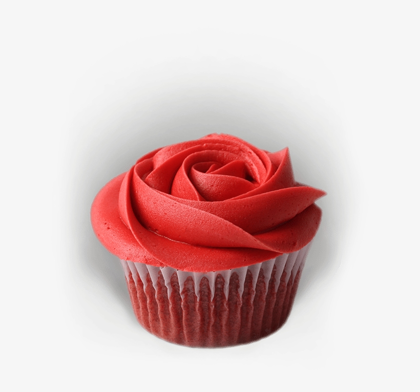 Dozen Red Rose Cupcake Box - Cup Cake And Flower, transparent png